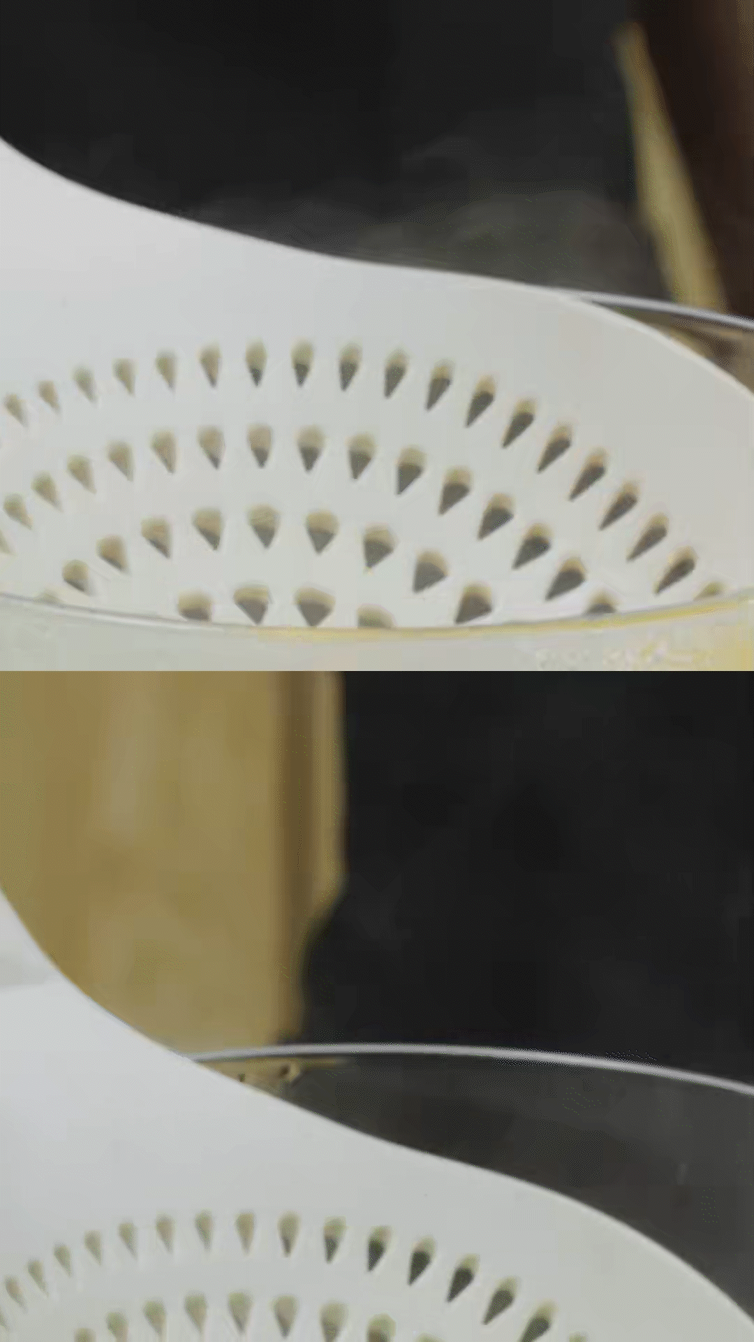 玉米筍對半切開、口蘑切片、豌豆去殼
