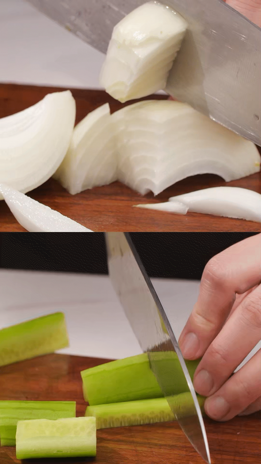 番茄、黃瓜、洋蔥切丁，用適量鹽殺水